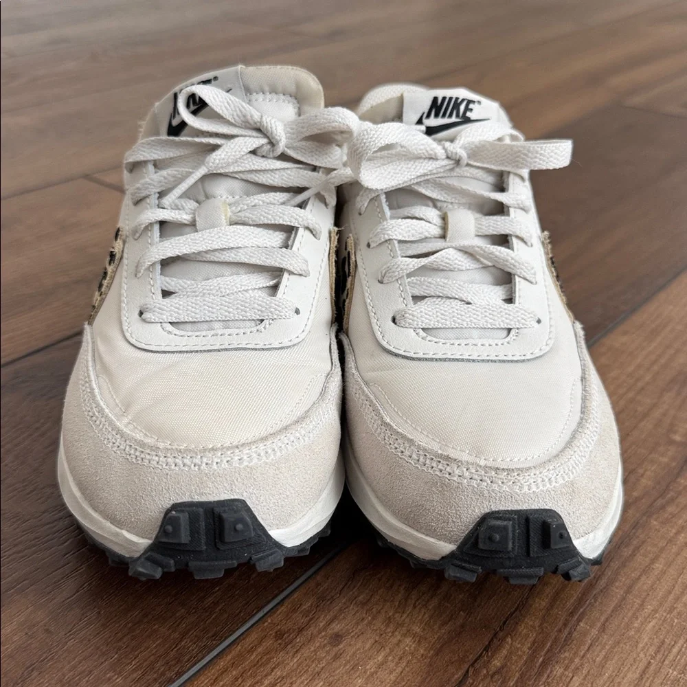 Nike Women's Waffle Debut Sneakers - White Black Leopard